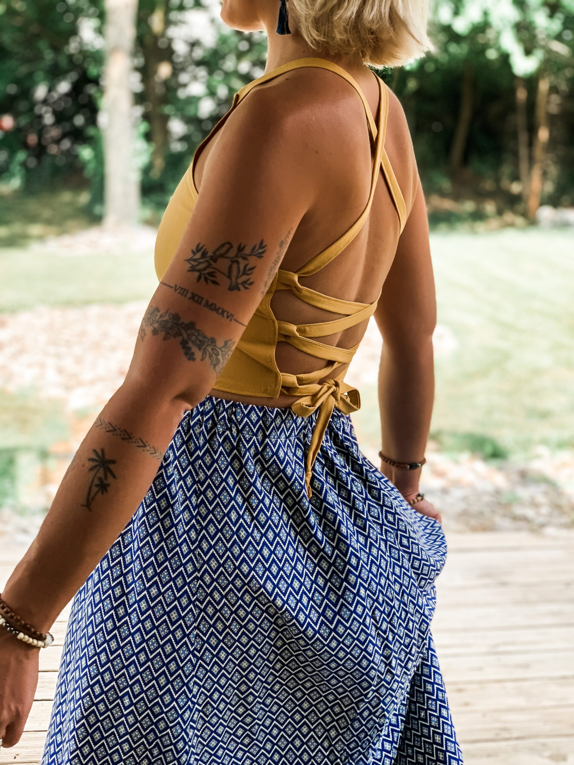 linen crop top