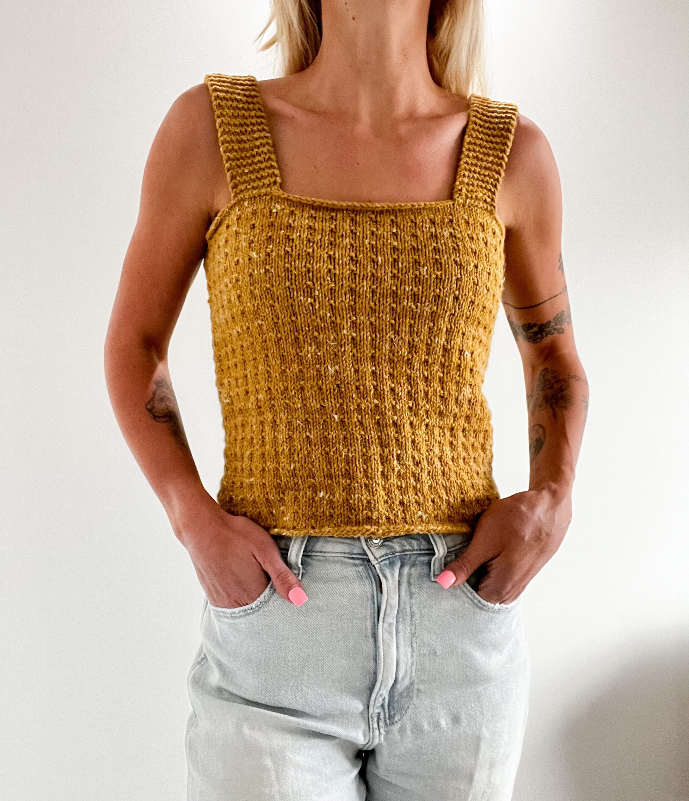 Easy Tank Top Knitting Pattern | Free Summer Knitting Pattern